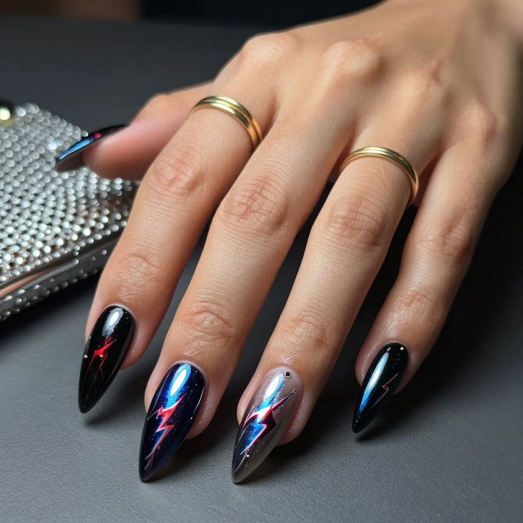 Foil Firecracker Nails