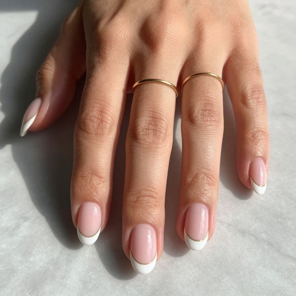 Classic White Tip French Nails