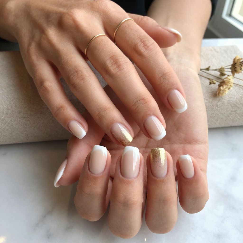 French Nail Ideas Short 15