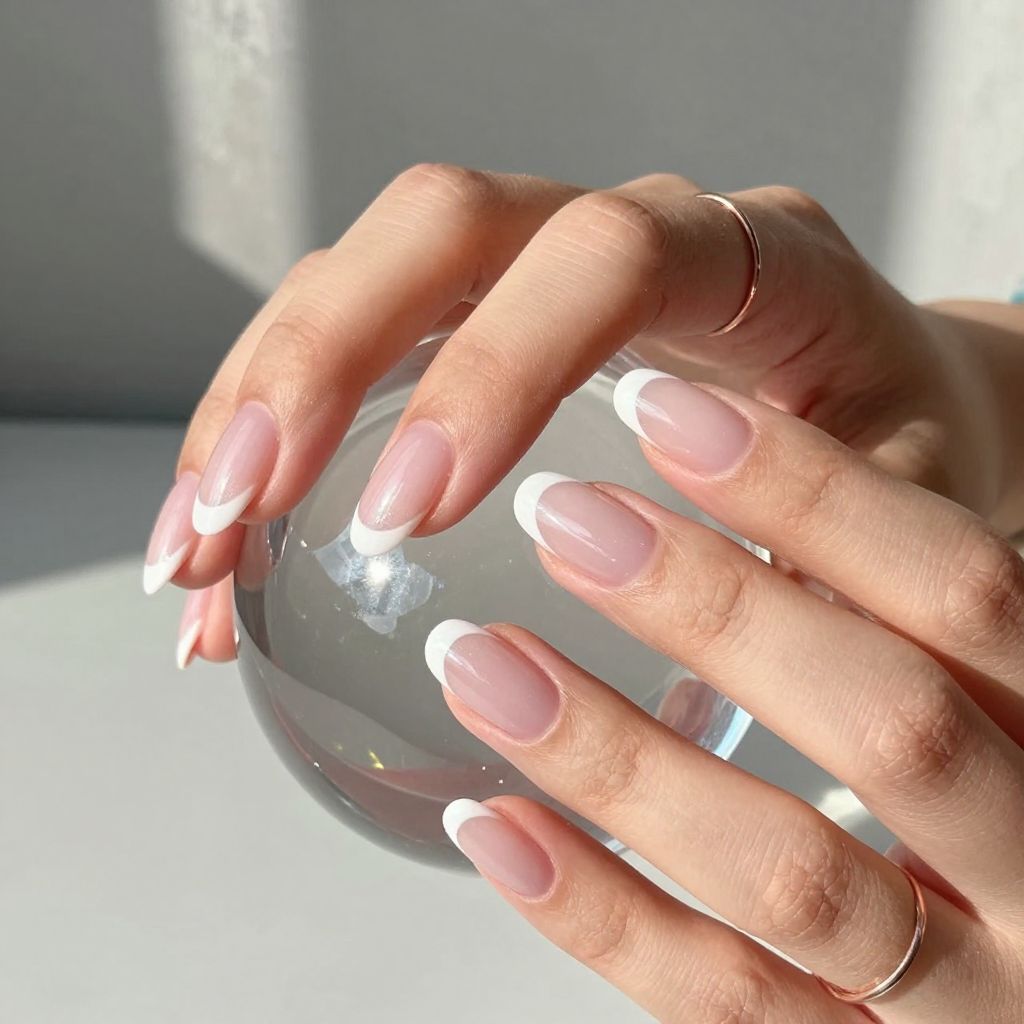 Translucent French Tips with Jelly Polish