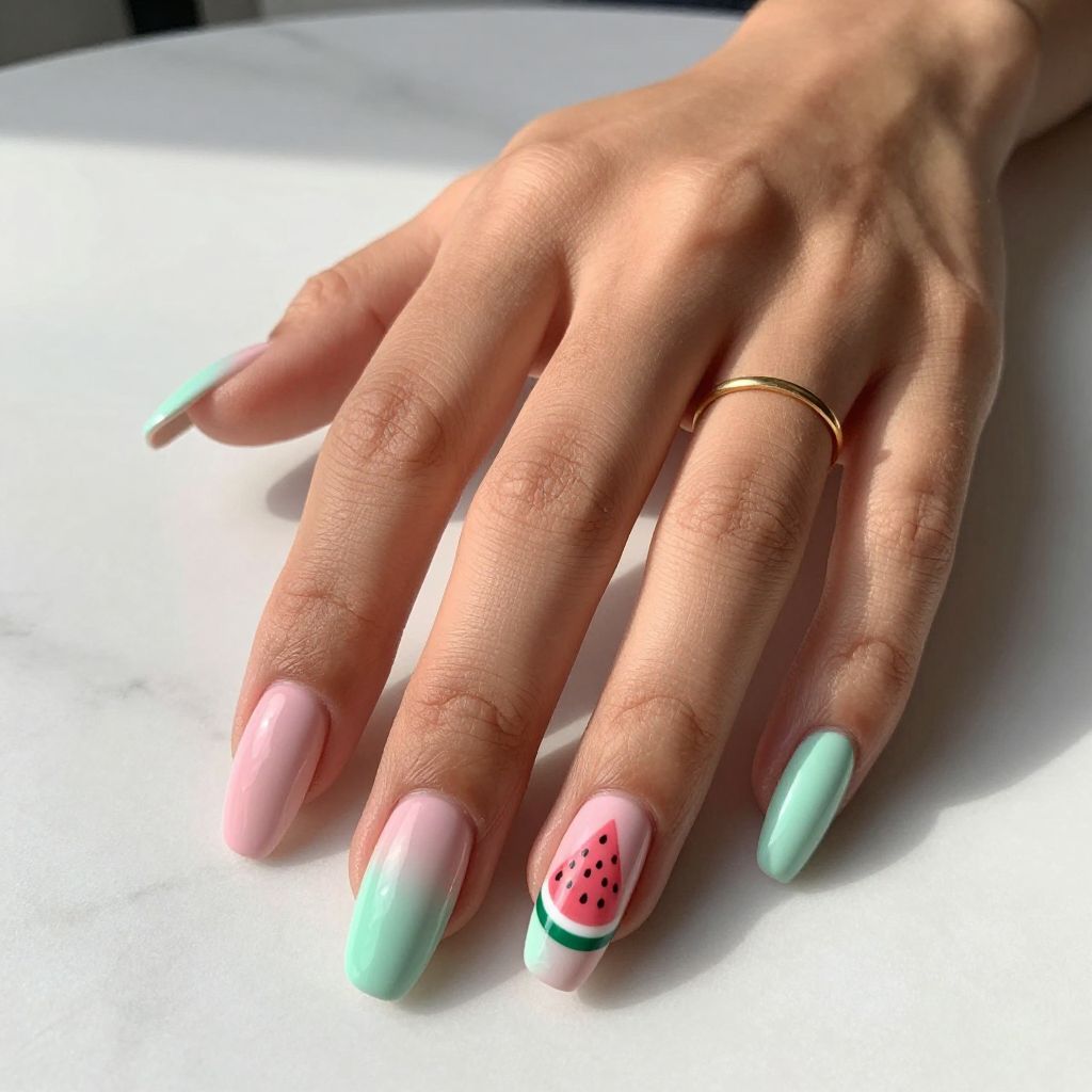 Fruit Nail Ideas - Watermelon Accent Set