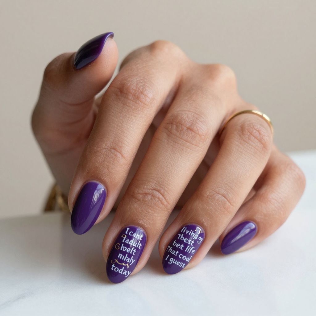 Sarcastic Quote Nails