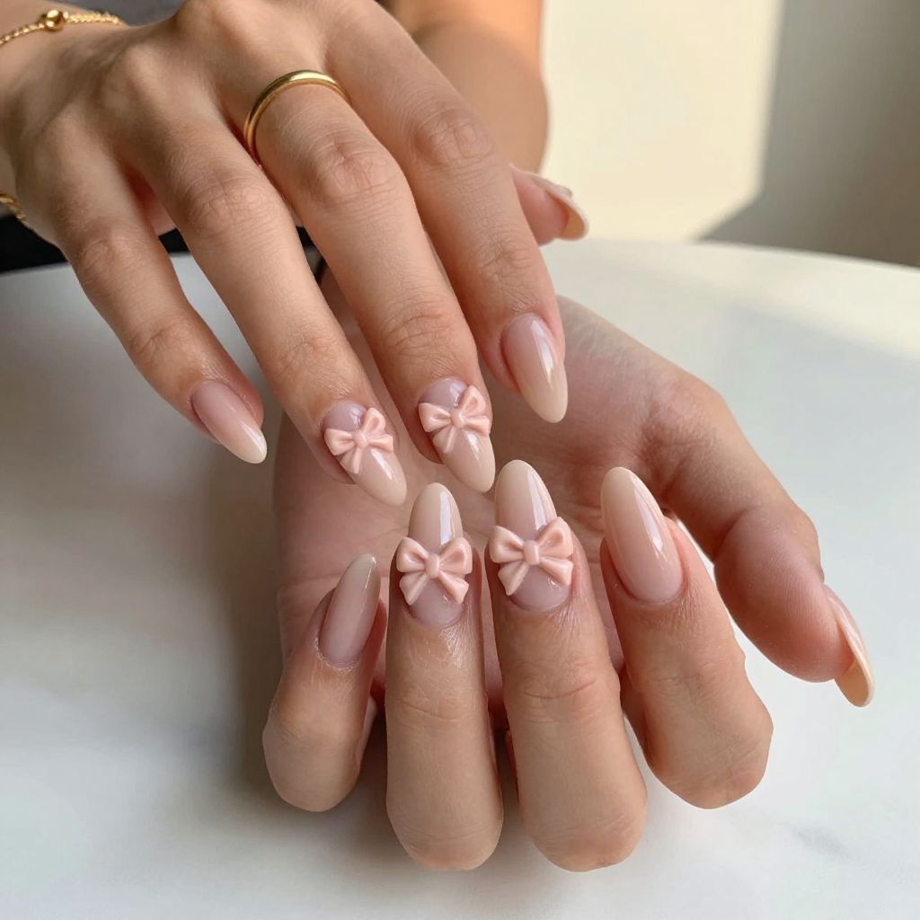 Clean Nude With Sculpted 3D Bow