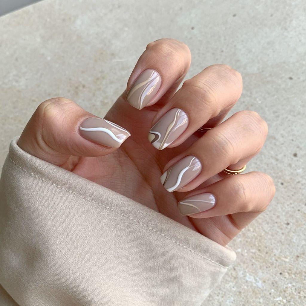 Modern Neutral Swirls