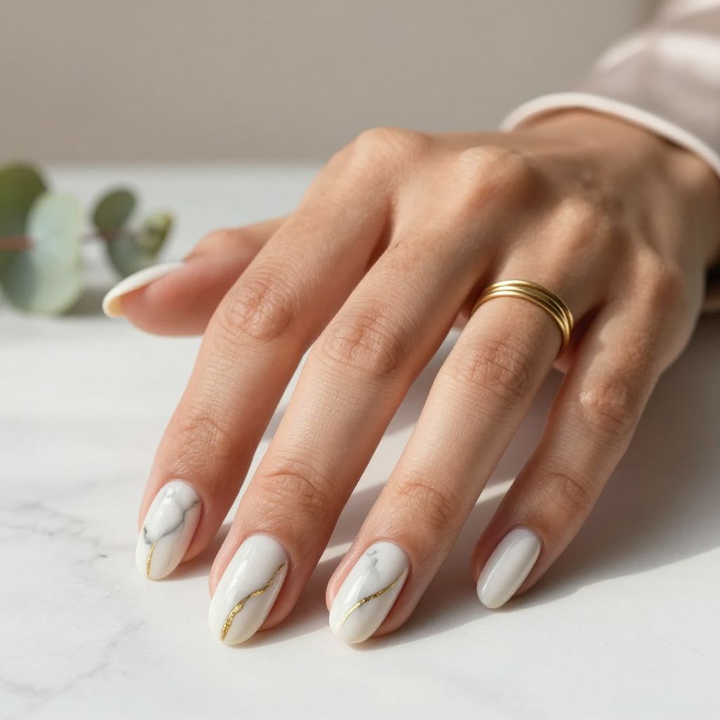 Soft Marble With Gold Veining