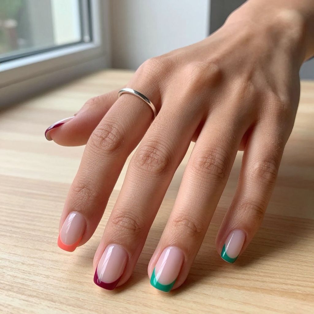 Micro French With Colored Tips