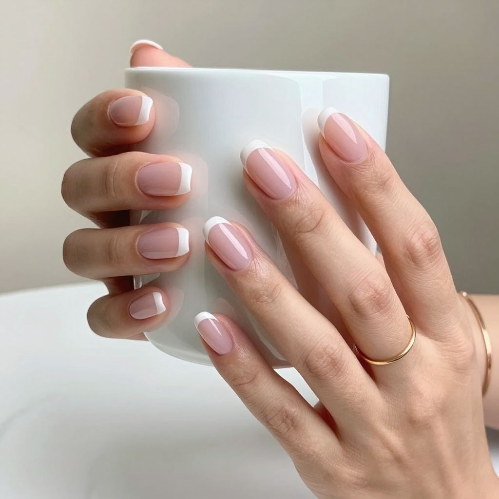 Milky Pink Almond Nails
