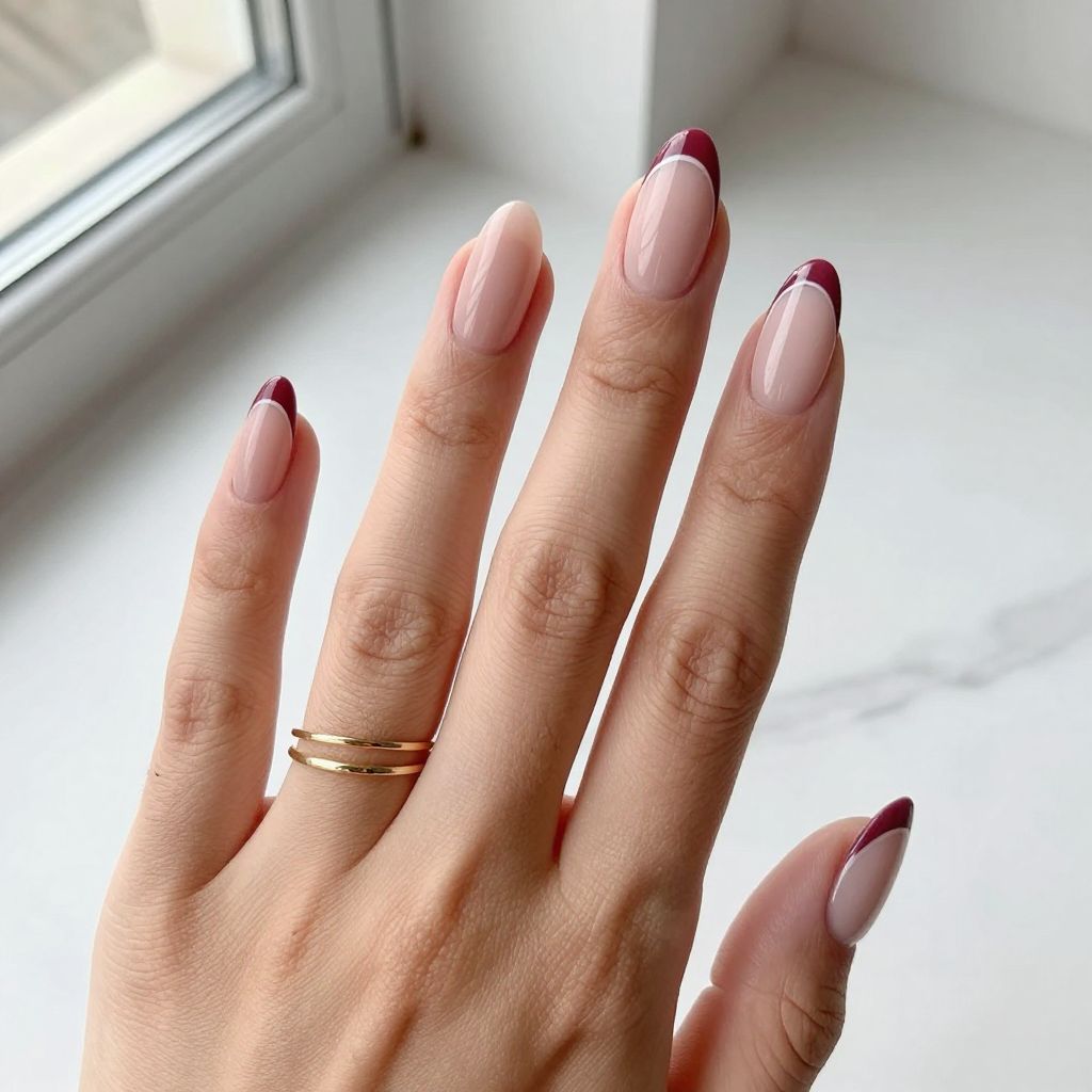 Nude French With Colored Tips