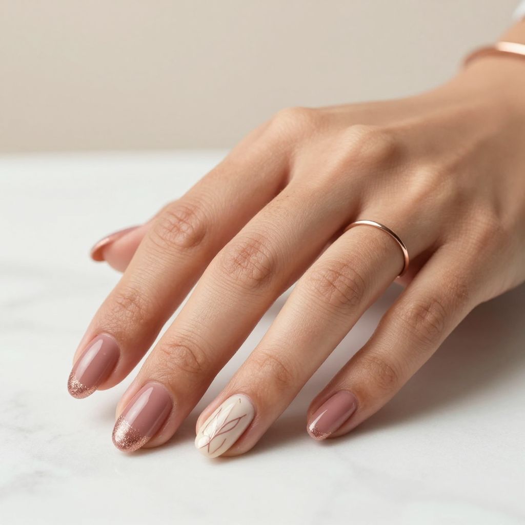 Dusty Rose Coffin Nails