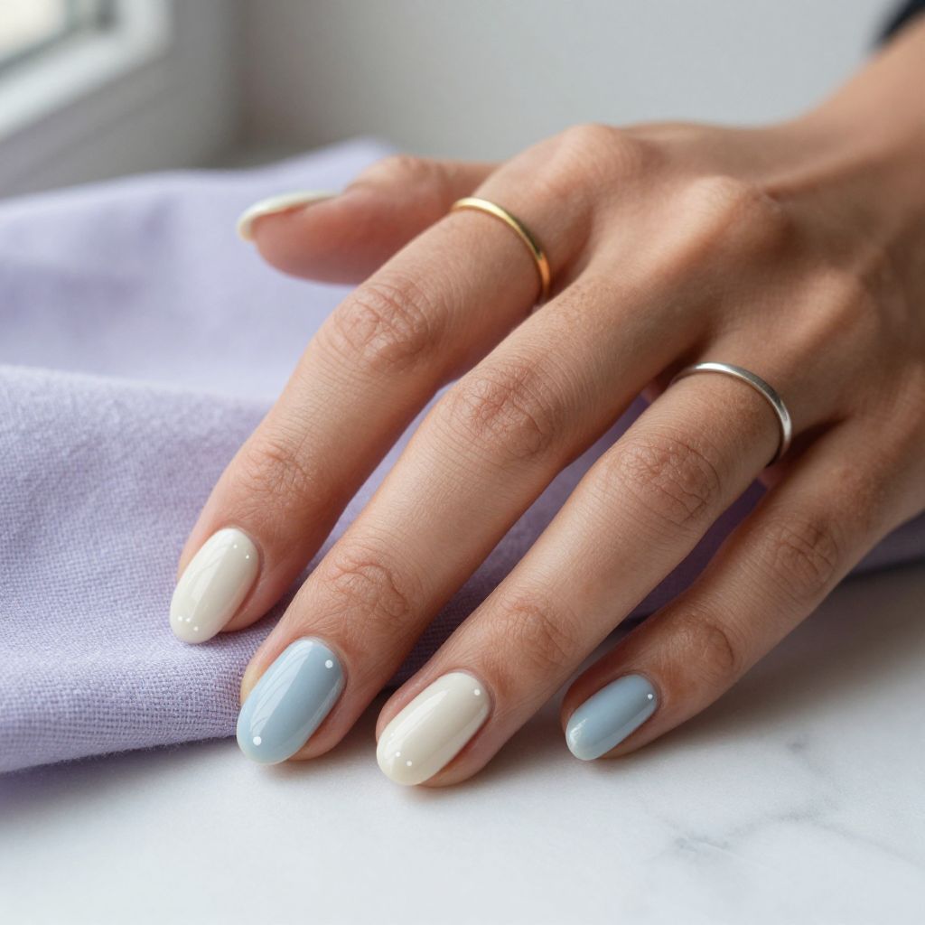 Blueberry Milk Nails