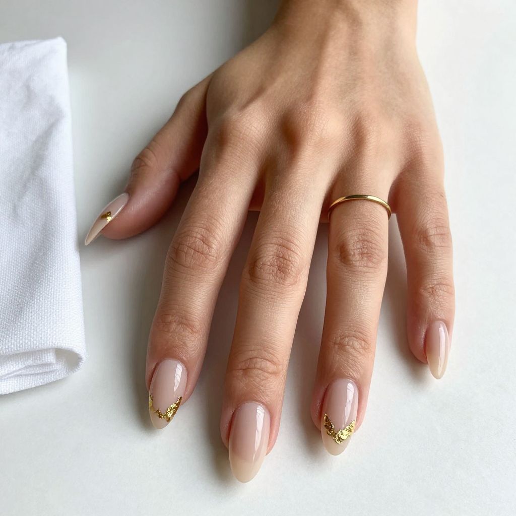 Nude Base With Gold Foil