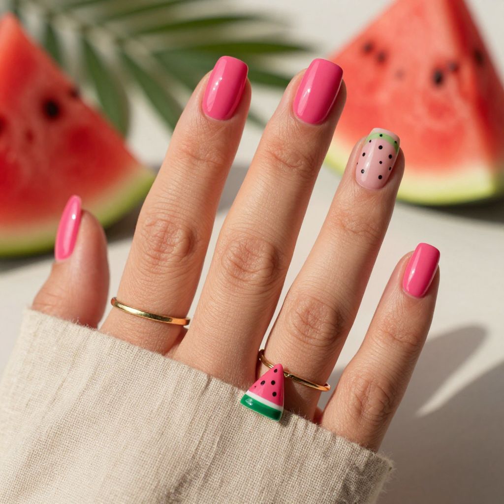 Watermelon Pop Nails