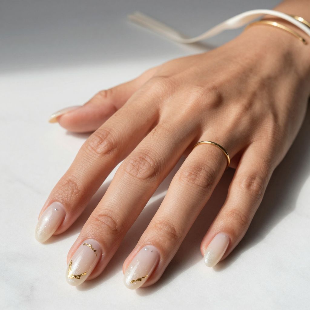 Milky Almond Nails