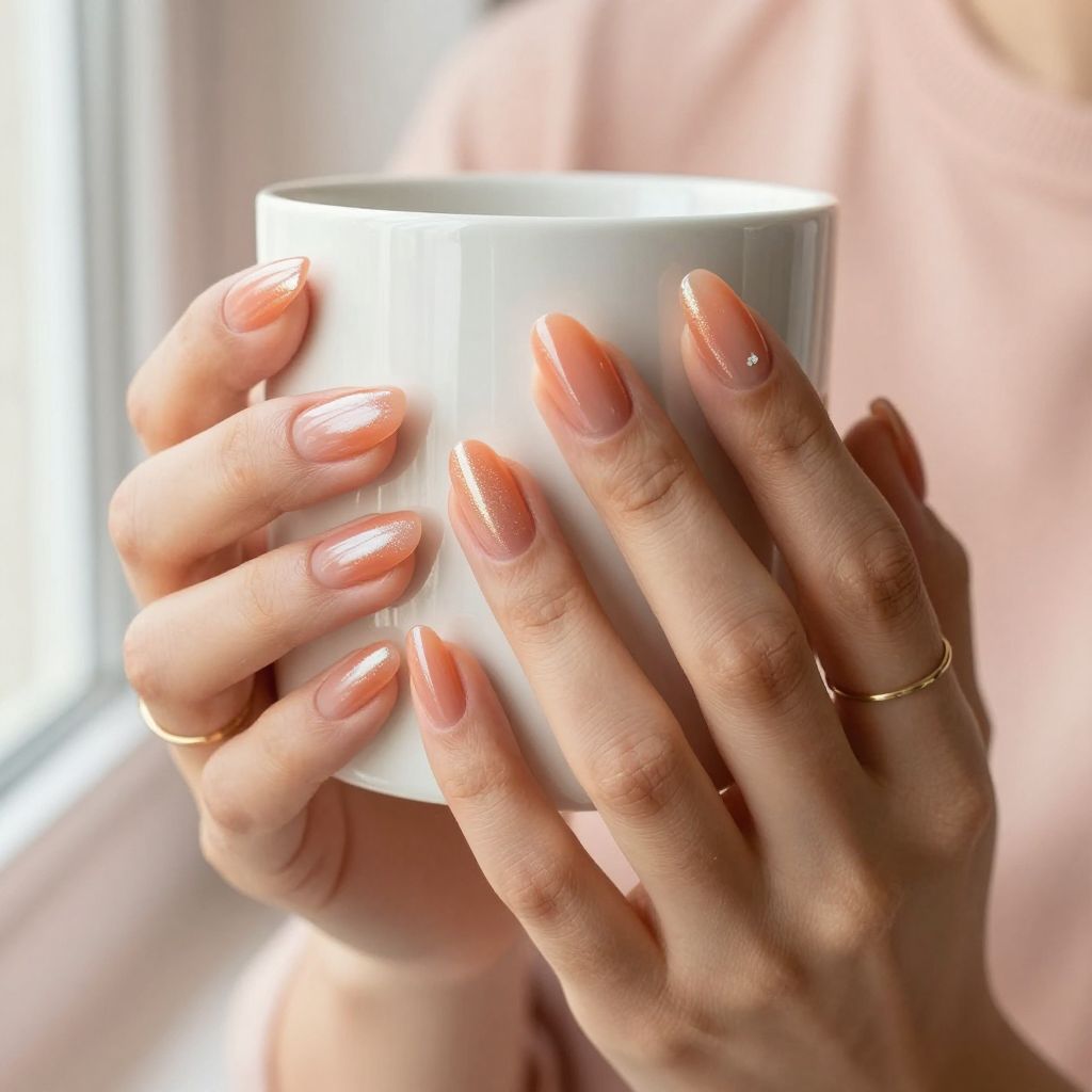 Peachy Glazed Nails