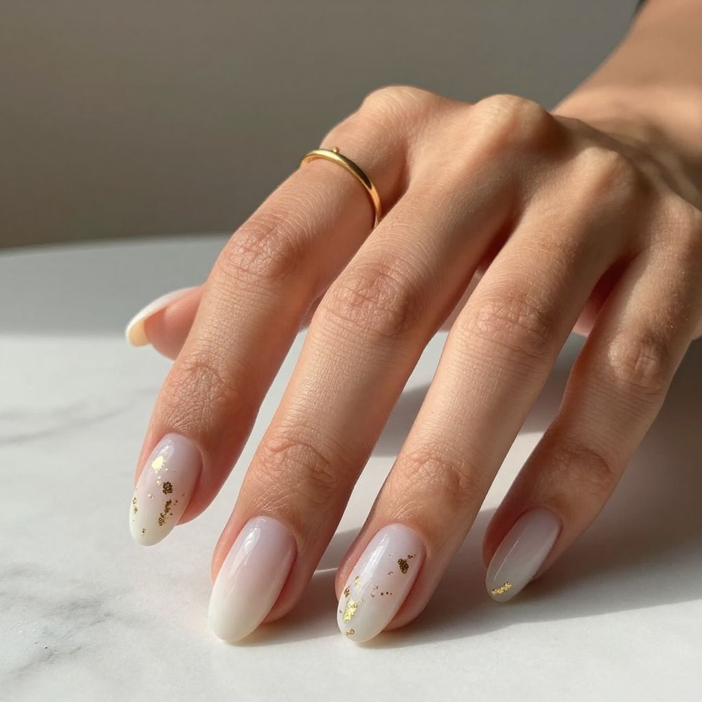 Milky Quartz Coffin Nails