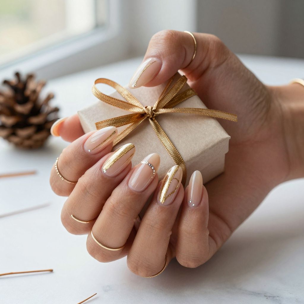 Gold Ribbon Chrome Glitter