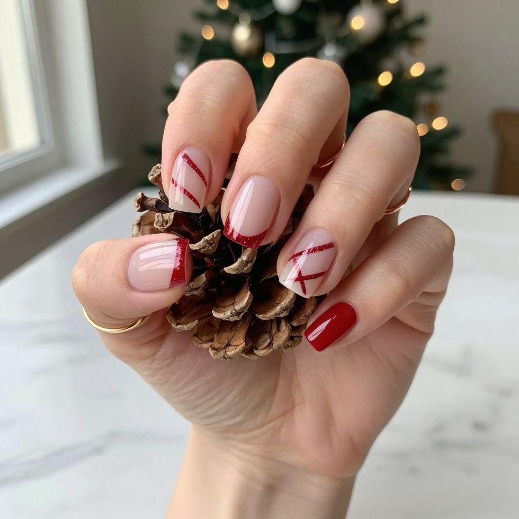 Candy Cane Glitter Stripes