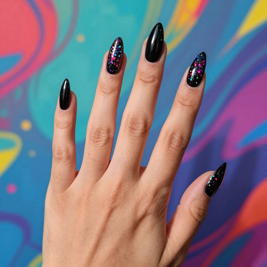 Glitter French nails idea 9
