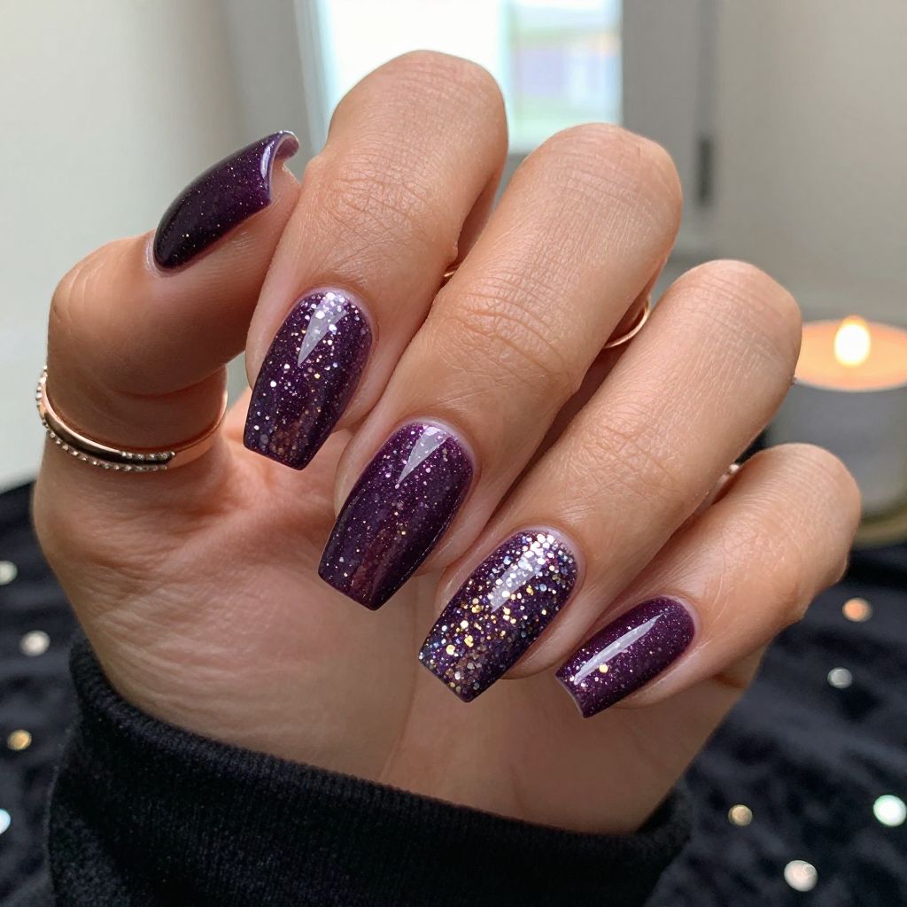 Oversized Party Glitter Long Coffin Nails