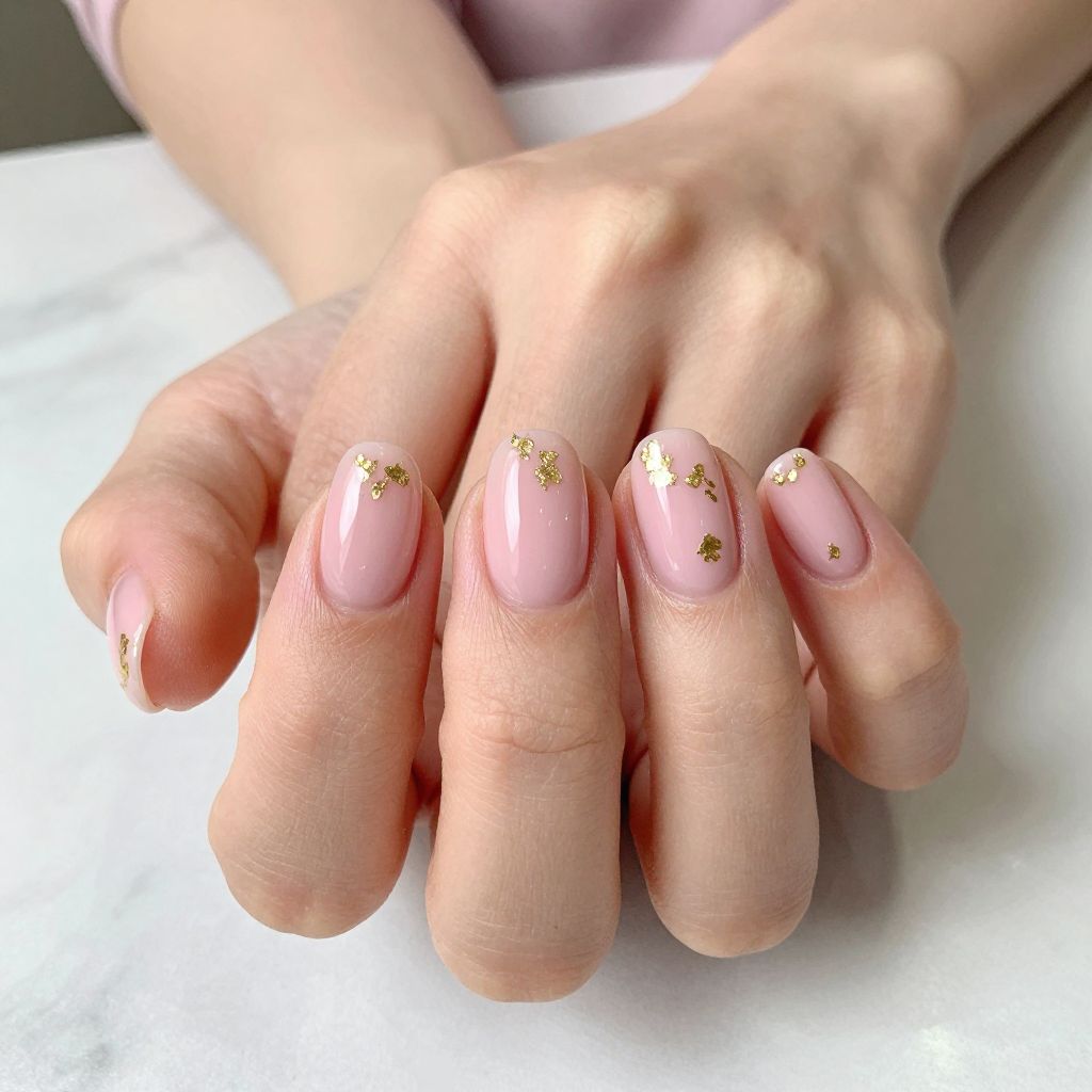Gold nail idea 1