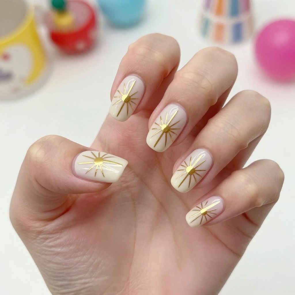 Gold nail idea 15