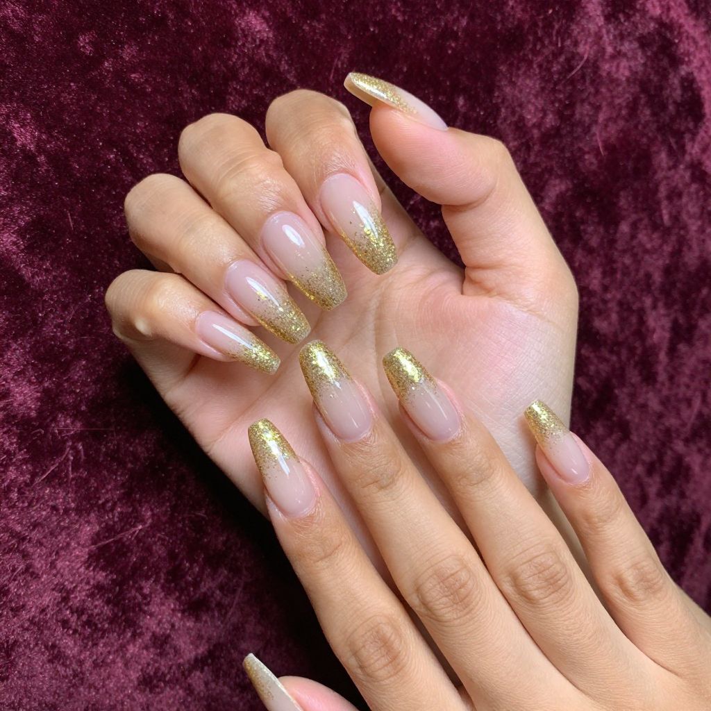 Gold nail idea 4
