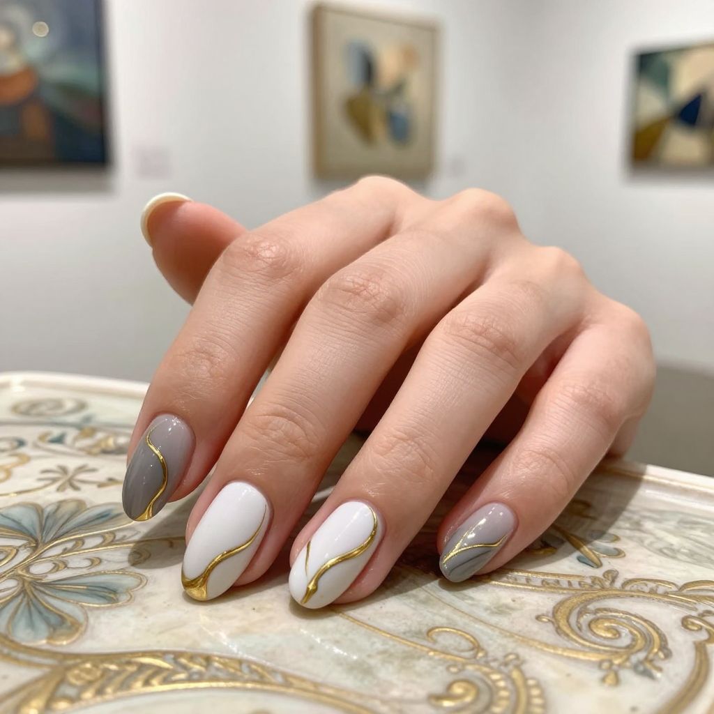 Gold nail idea 5