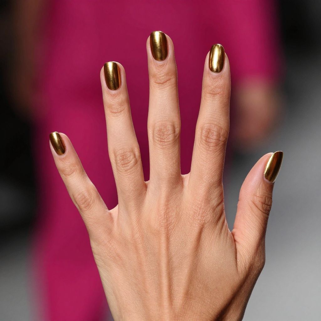 Gold nail idea 6