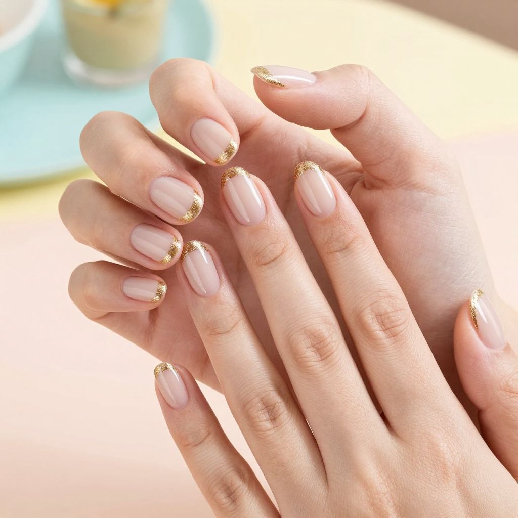 Gold nail idea 9