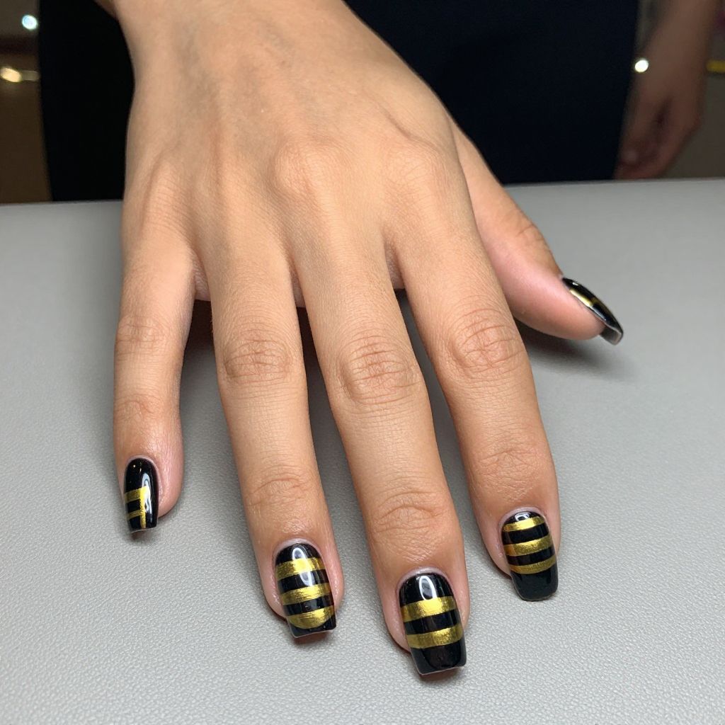 Gold nail idea 8