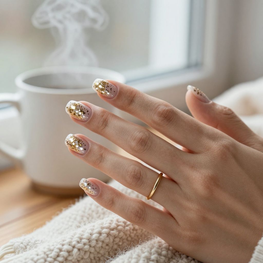 Holiday Glitter Bomb nail design