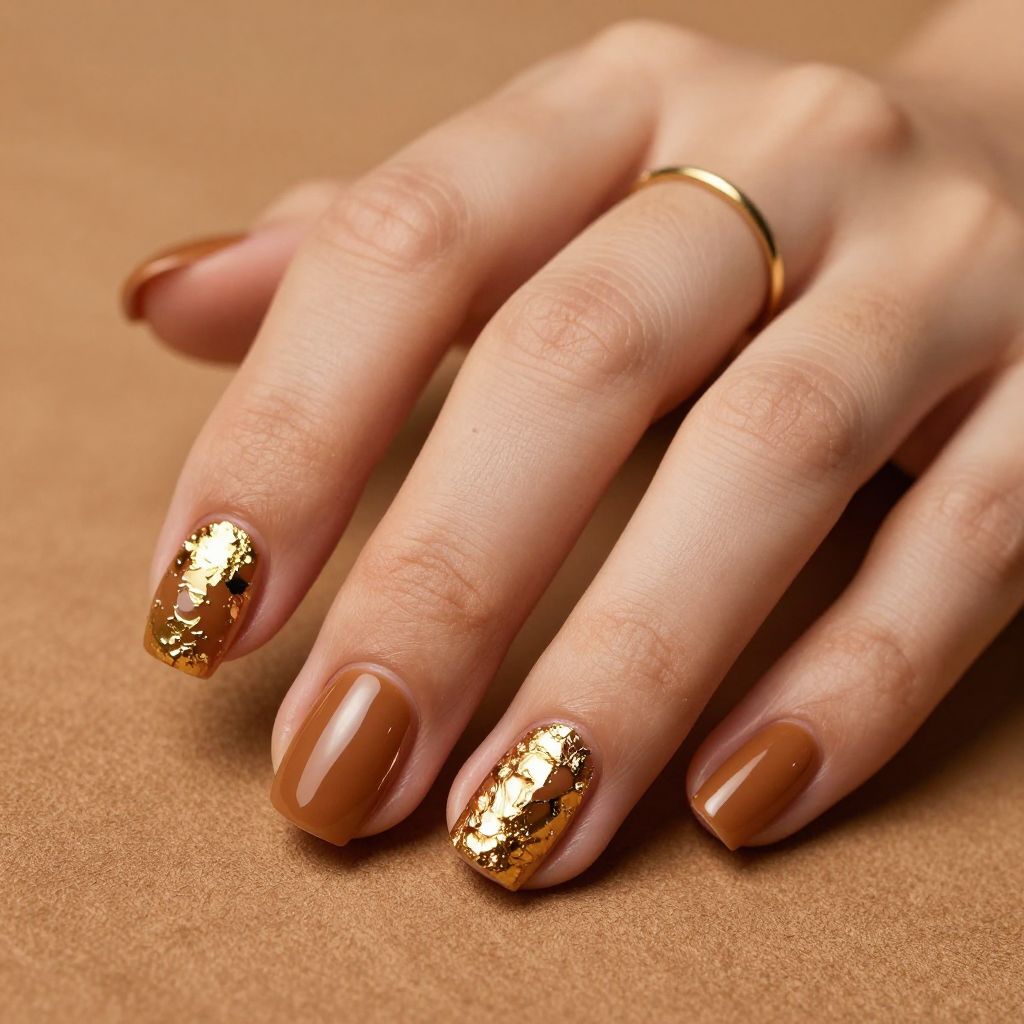 Textured Foil Craze nail design