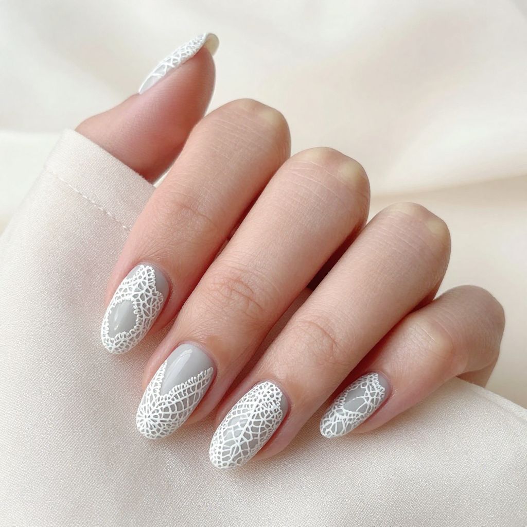 Gray nail idea 11