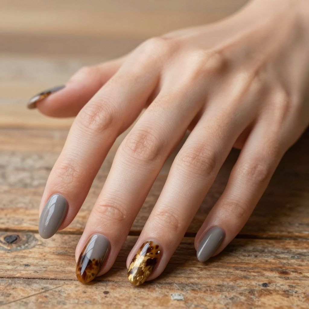 Gray nail idea 13