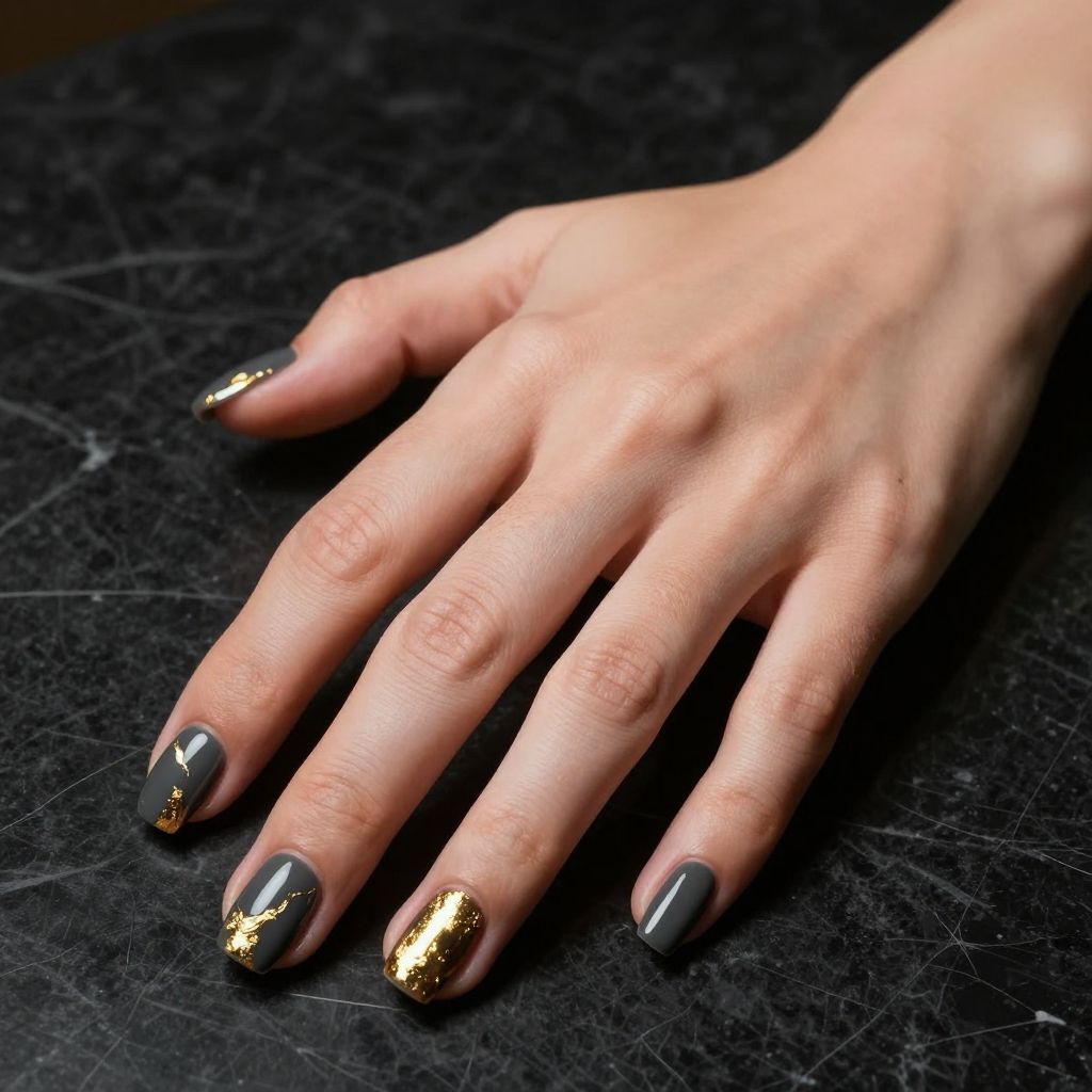 Gray nail idea 2
