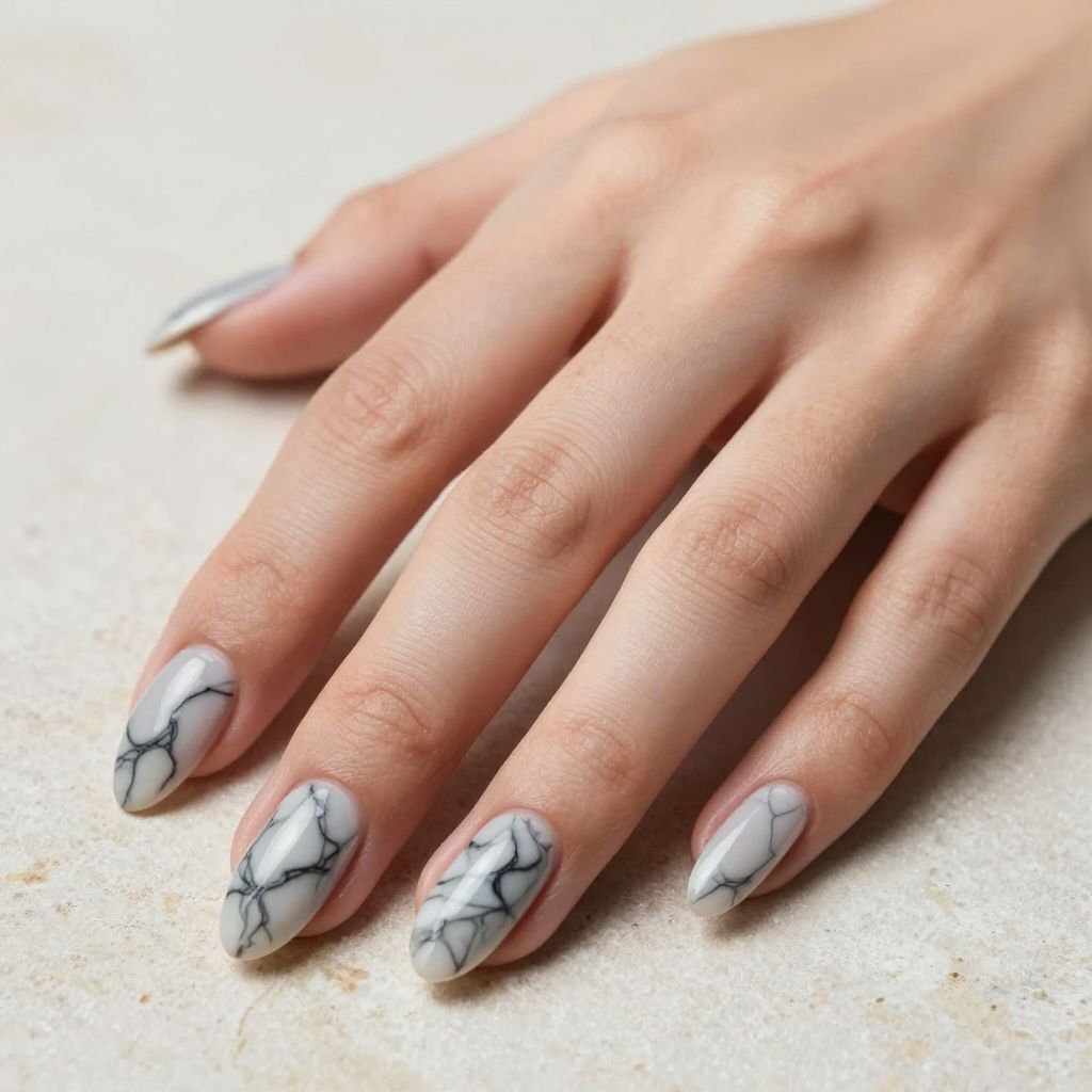 Gray nail idea 4