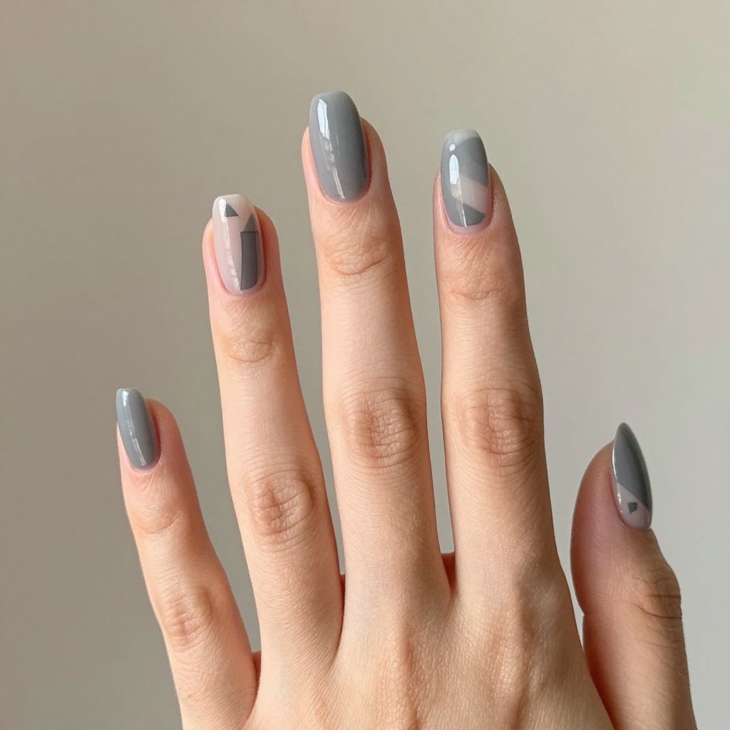 Gray nail idea 5