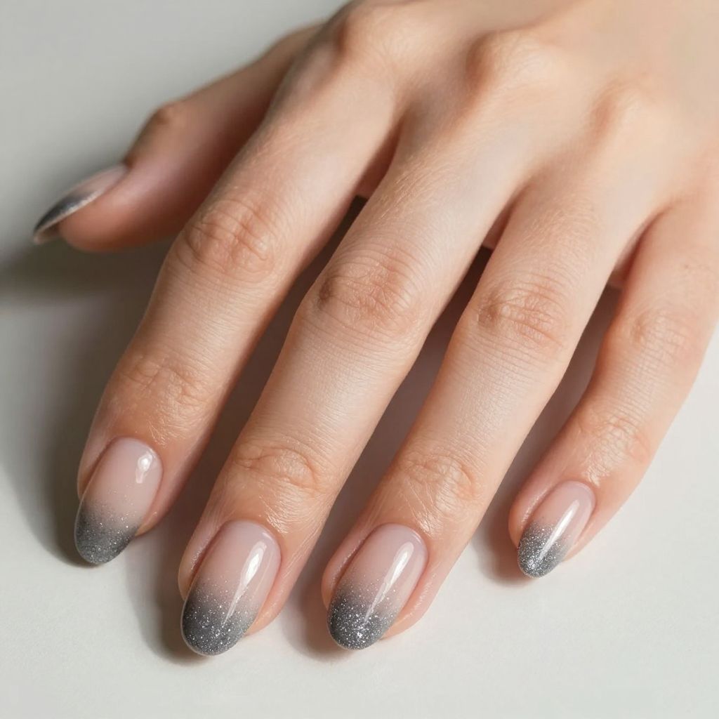 Gray nail idea 6