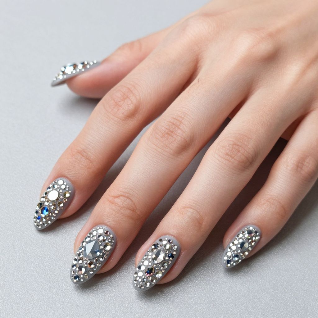 Gray nail idea 9