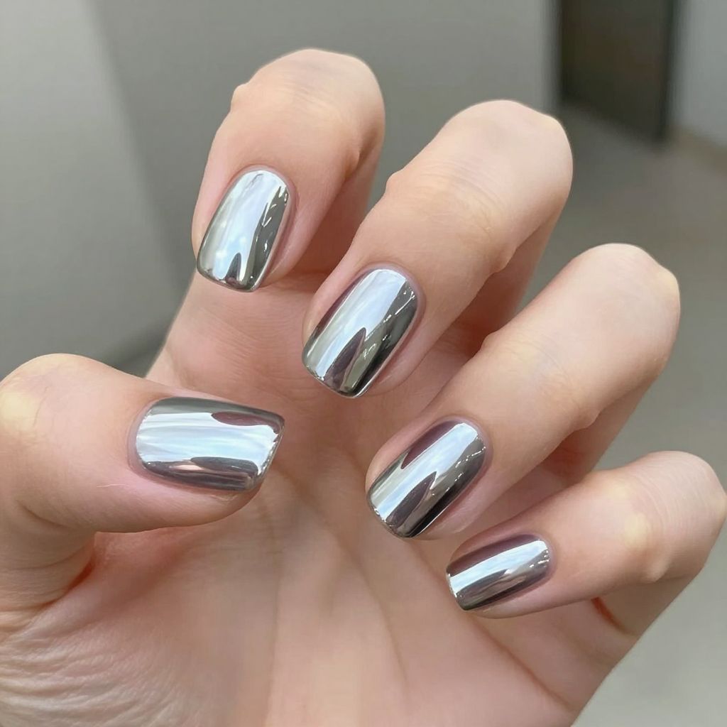 Gray nail idea 8