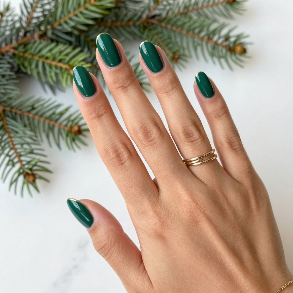 Green Christmas Nail Ideas 1