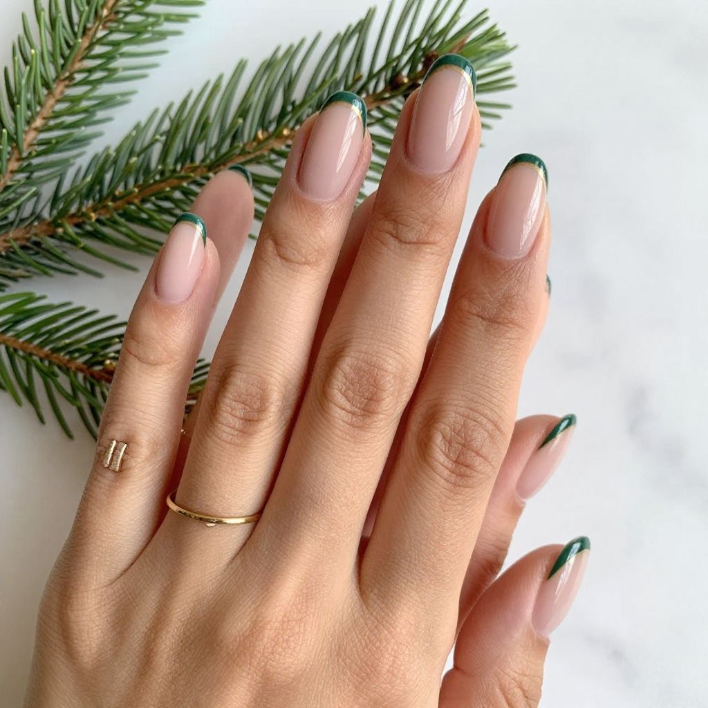 Green Christmas Nail Ideas 2