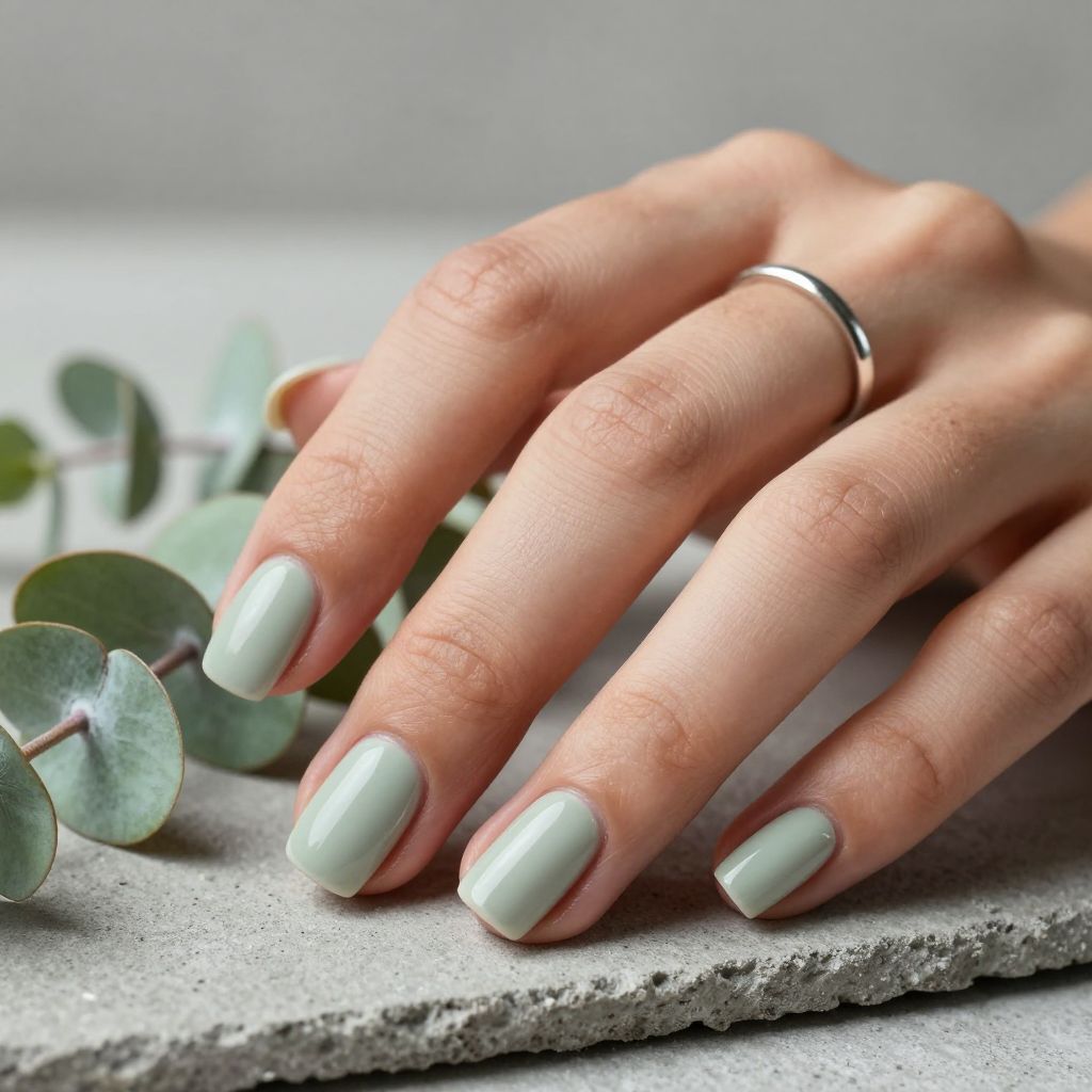 Sage matte green nail ideas