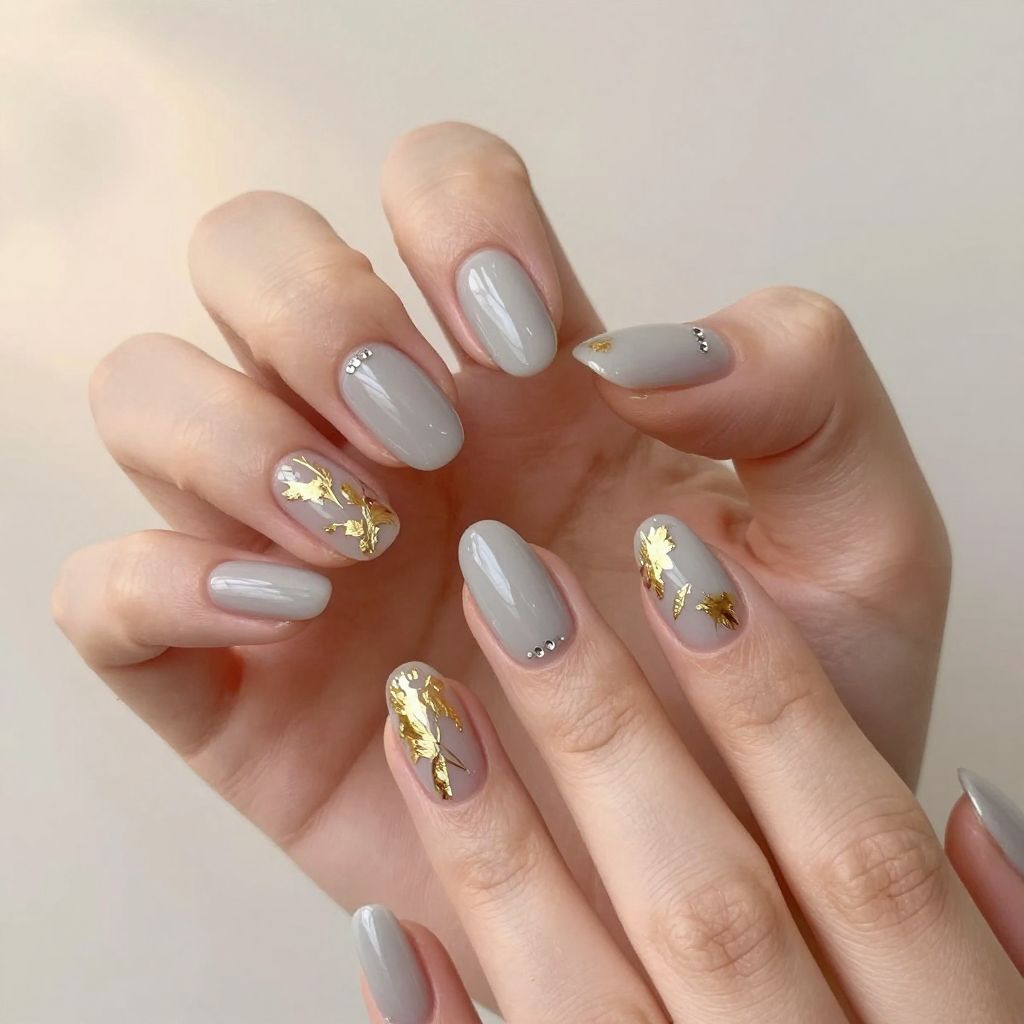 Grey nail idea 1
