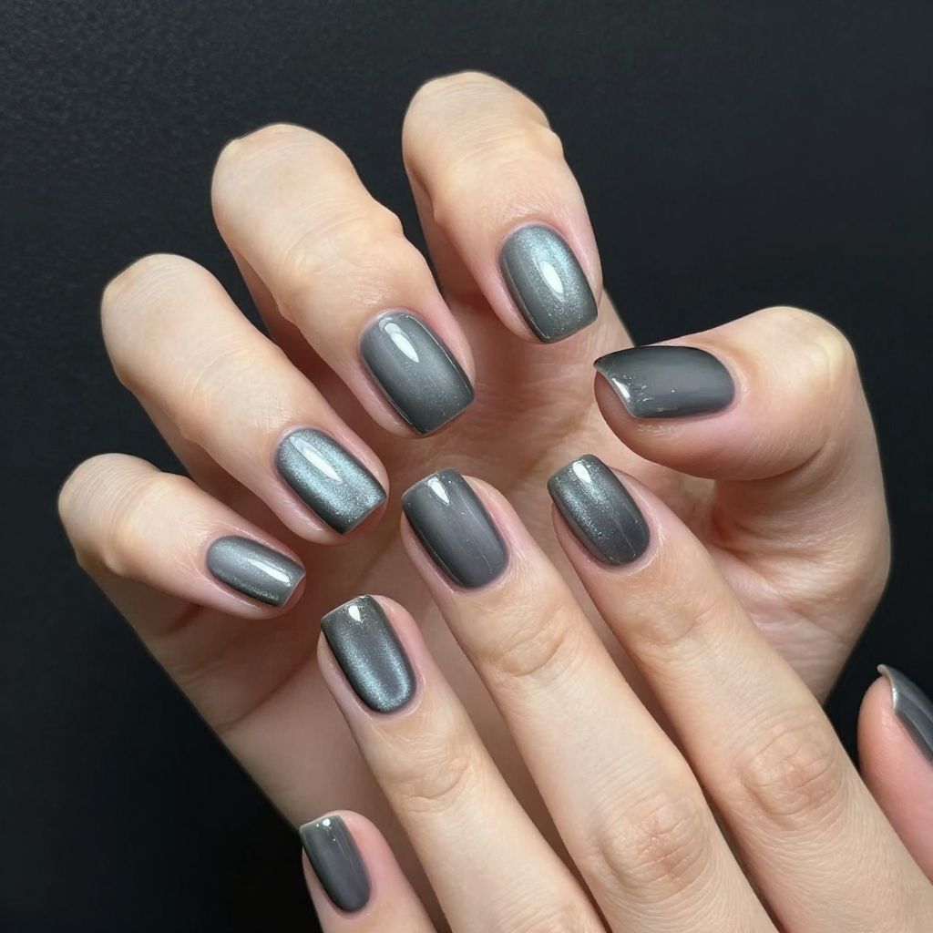 Grey nail idea 10