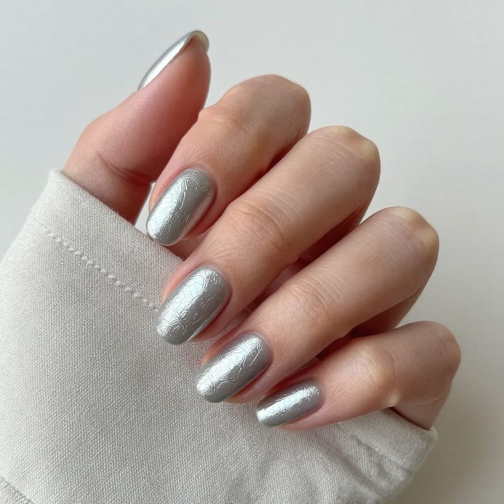 Grey nail idea 14