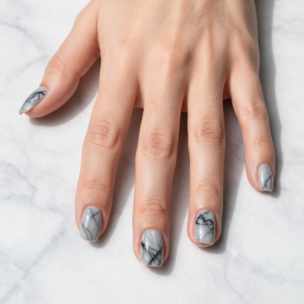 Grey nail idea 2