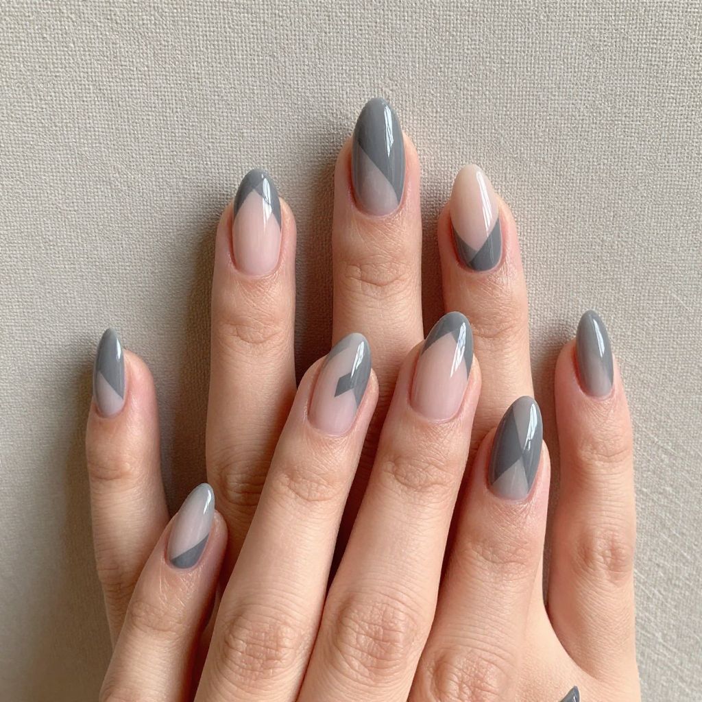 Grey nail idea 4