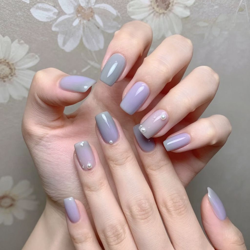 Grey nail idea 5