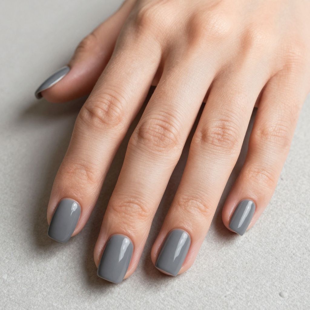 Grey nail idea 8